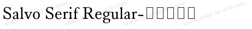 Salvo Serif Regular字体转换